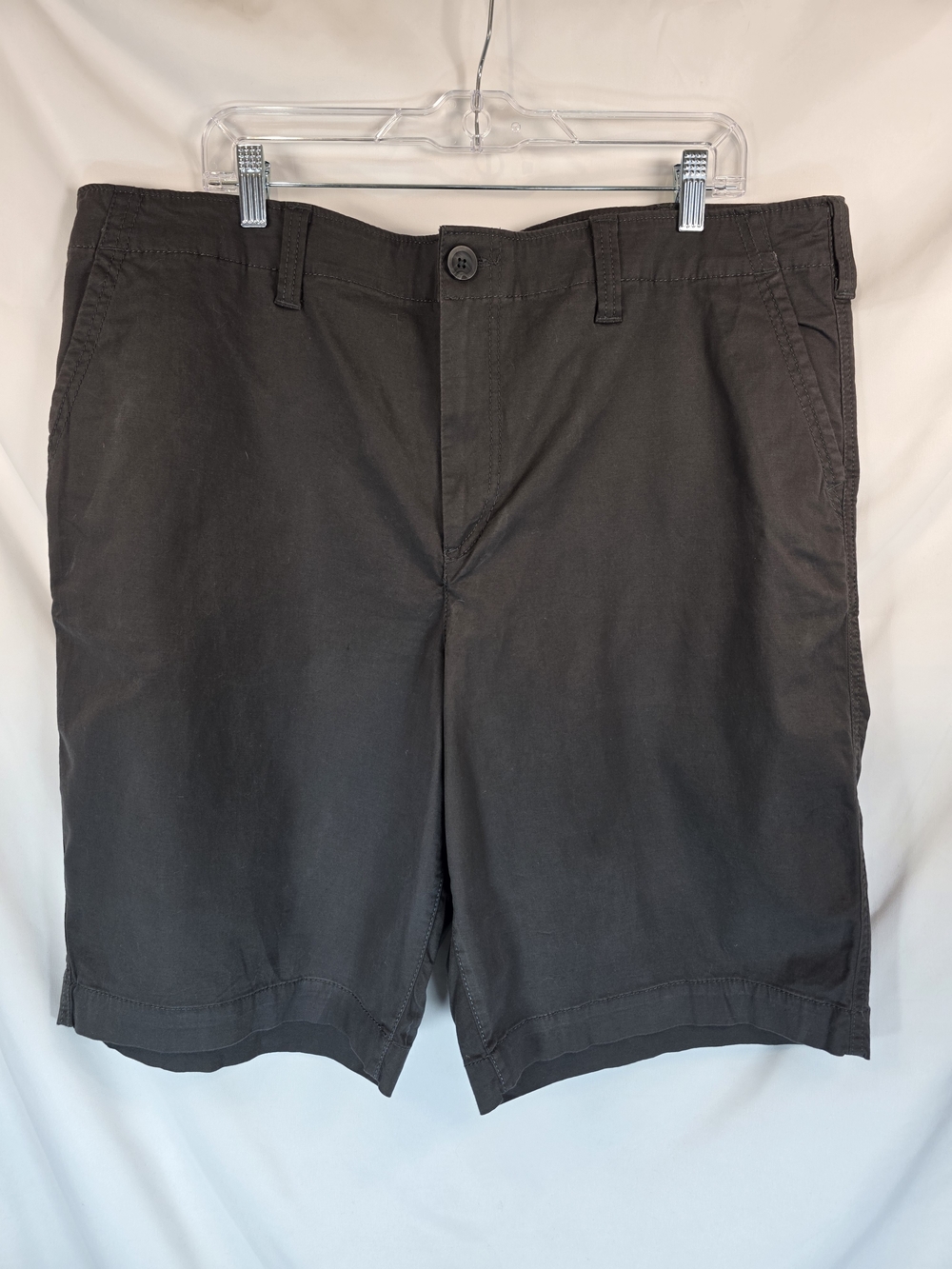 Urban Pipeline SuperFlex Men's Gray Stretch Solid Chino Flat Front Shorts 40W